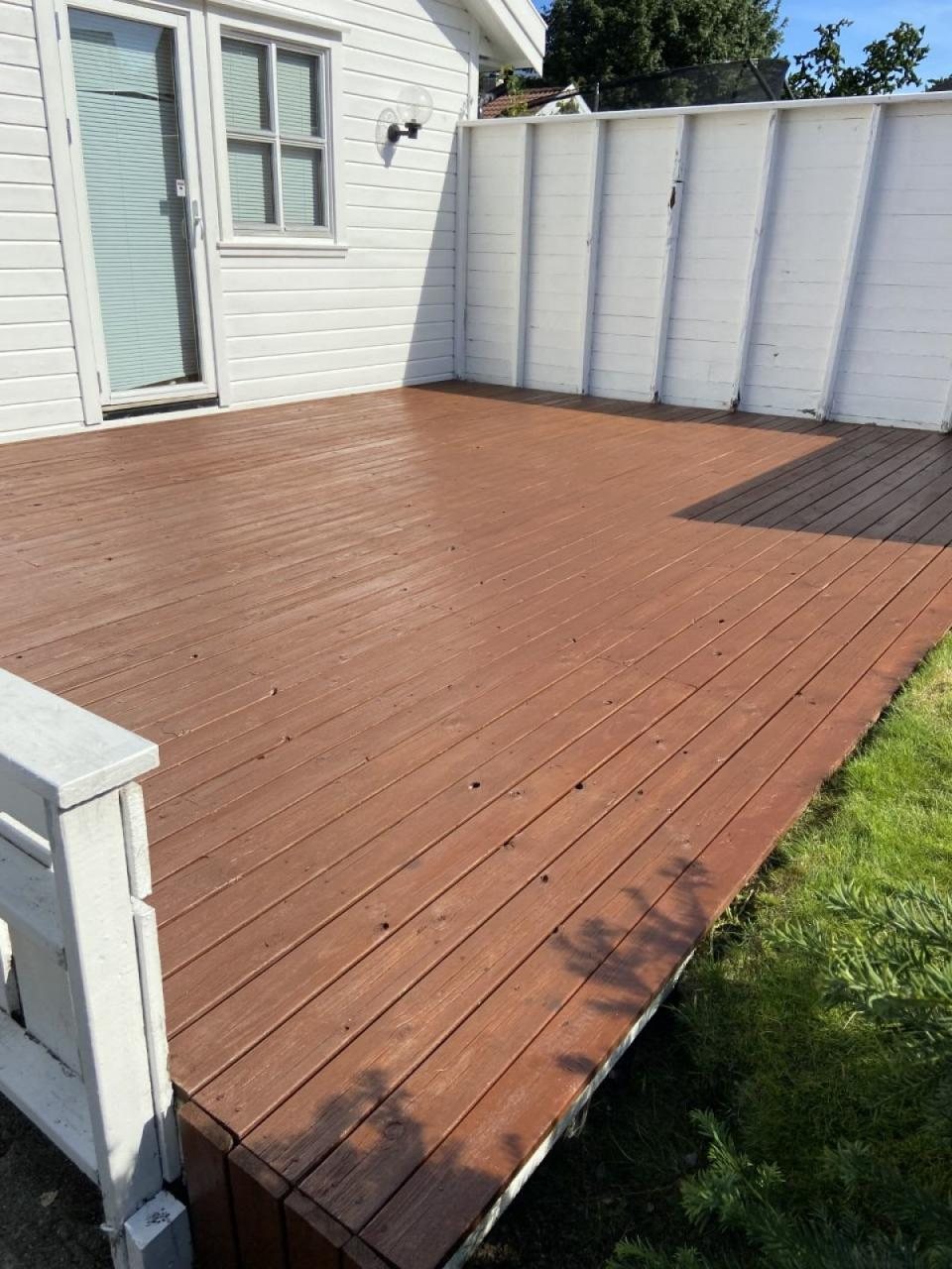 Terrasse — vask og beising